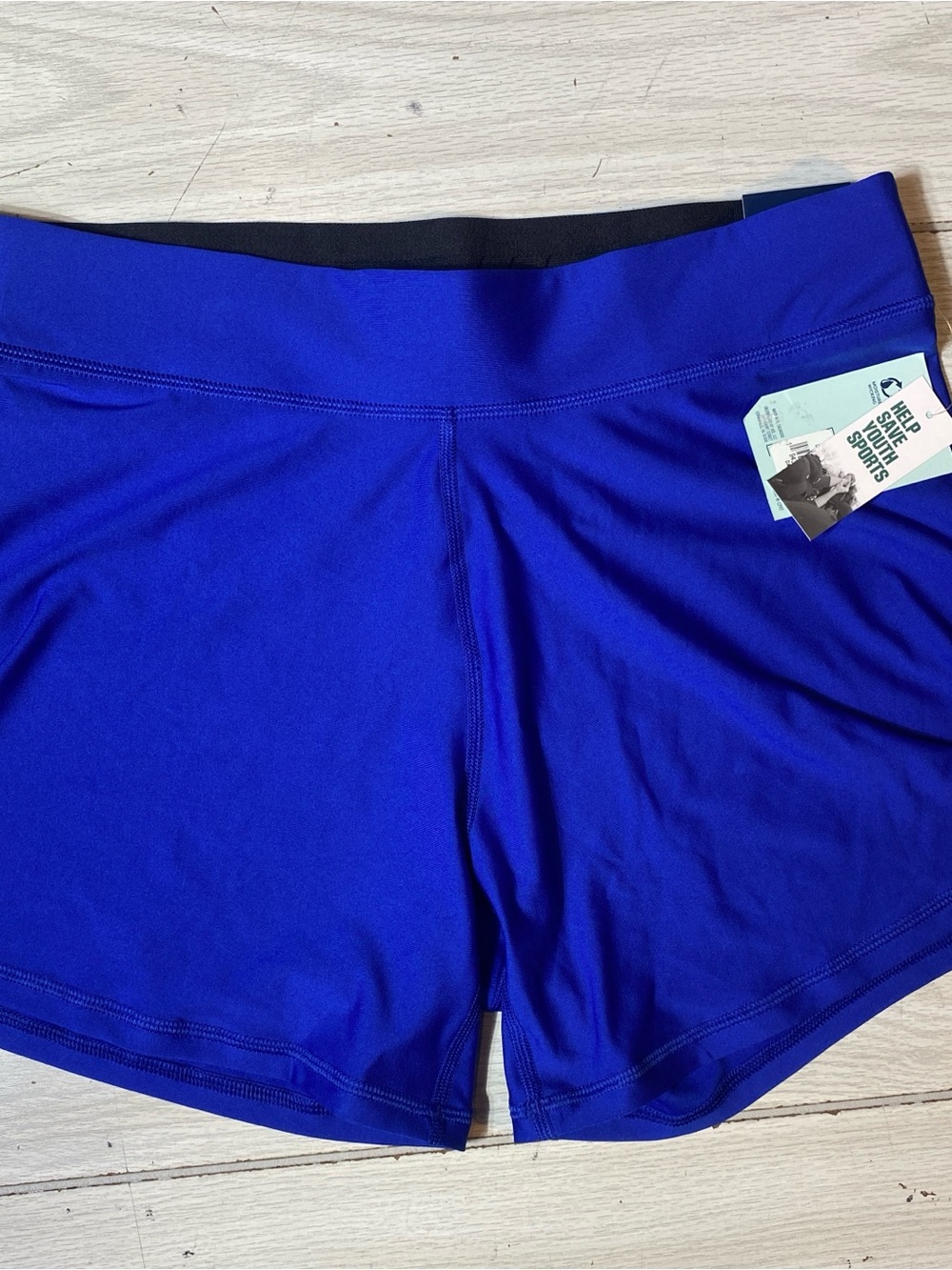 DSG Women's Core Compression Mid Rise Shorts 1X Royal Blue Surf The Web 5" NWT